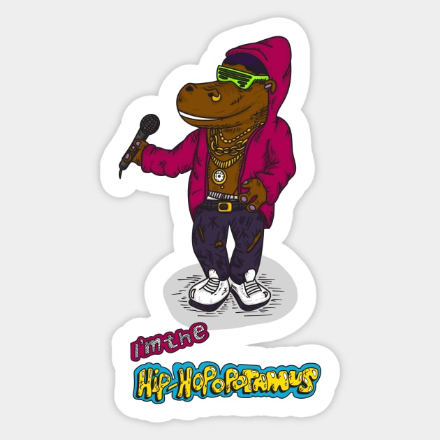 Flight of the Conchords - I'm the Hip Hop Opotamus 2 Sticker by ptelling